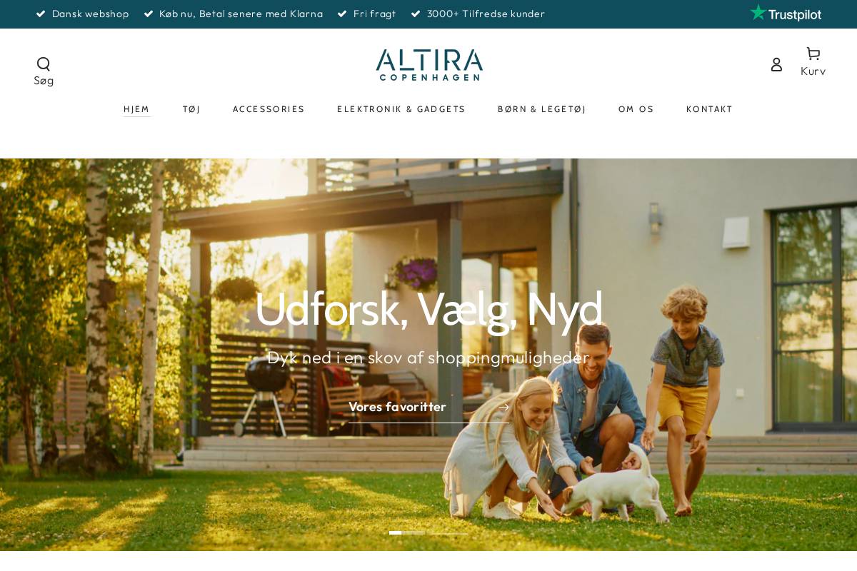 Altira homepage screenshot