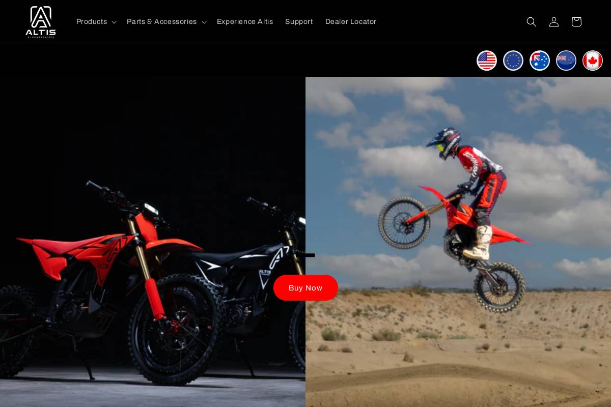altispowersports.com homepage screenshot