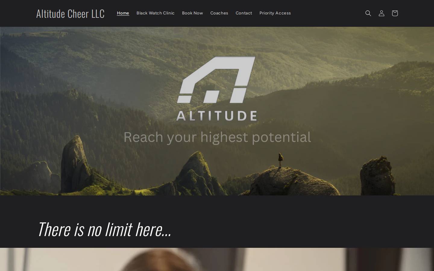 altitudecheer.com homepage screenshot