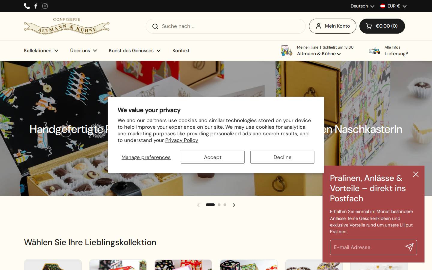 altmann-kuehne.at homepage screenshot