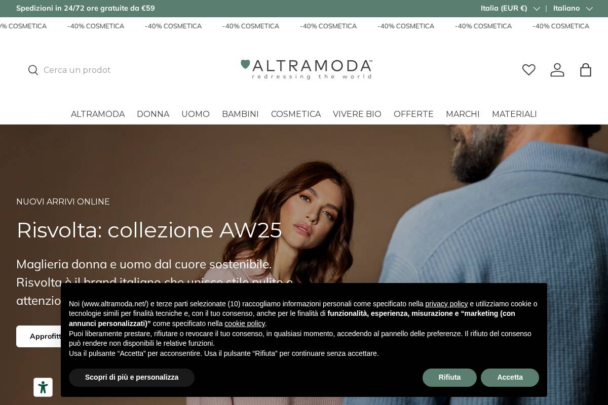 Altramoda - VestireBio homepage screenshot