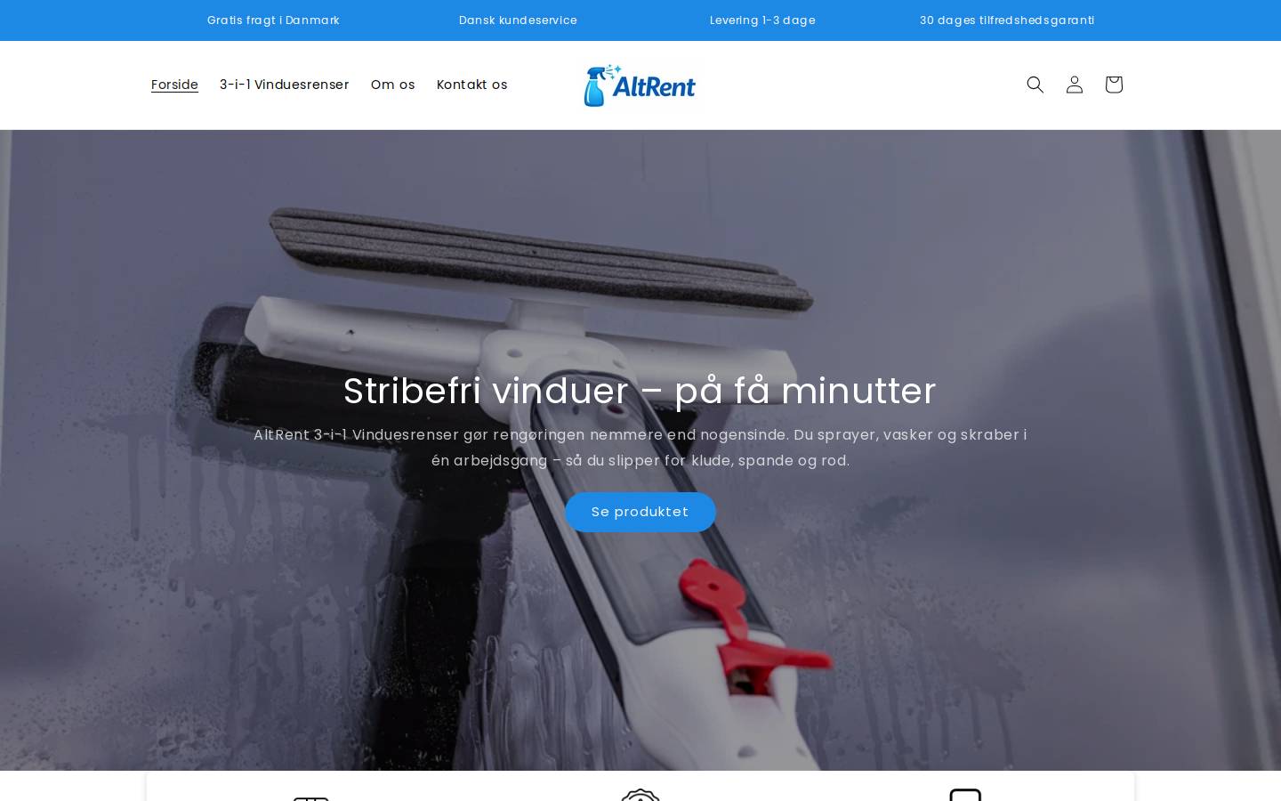 altrent.dk homepage screenshot