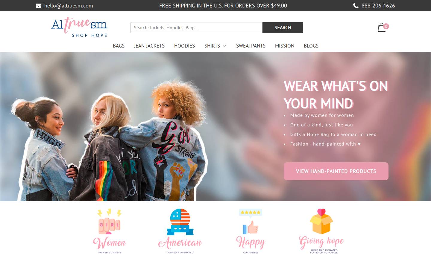 altruesm.com homepage screenshot
