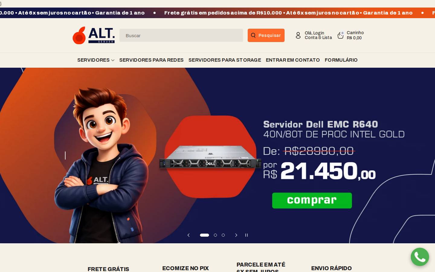 altserver.com.br homepage screenshot