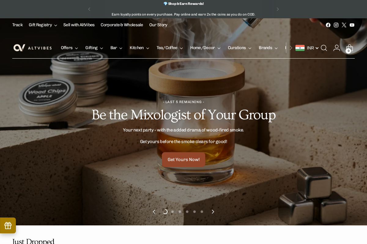 AltVibes homepage screenshot