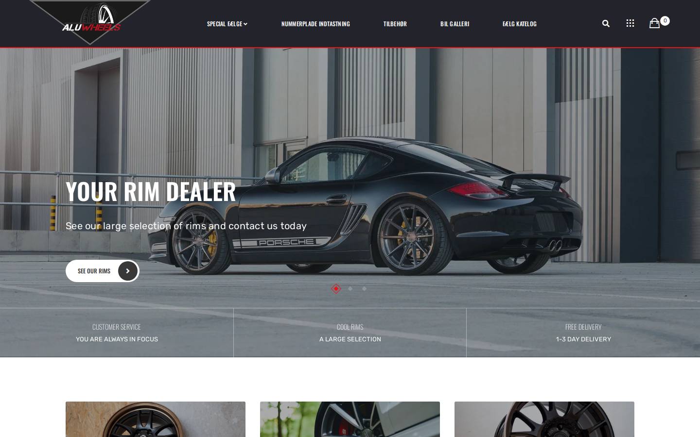 Alu Wheels homepage screenshot