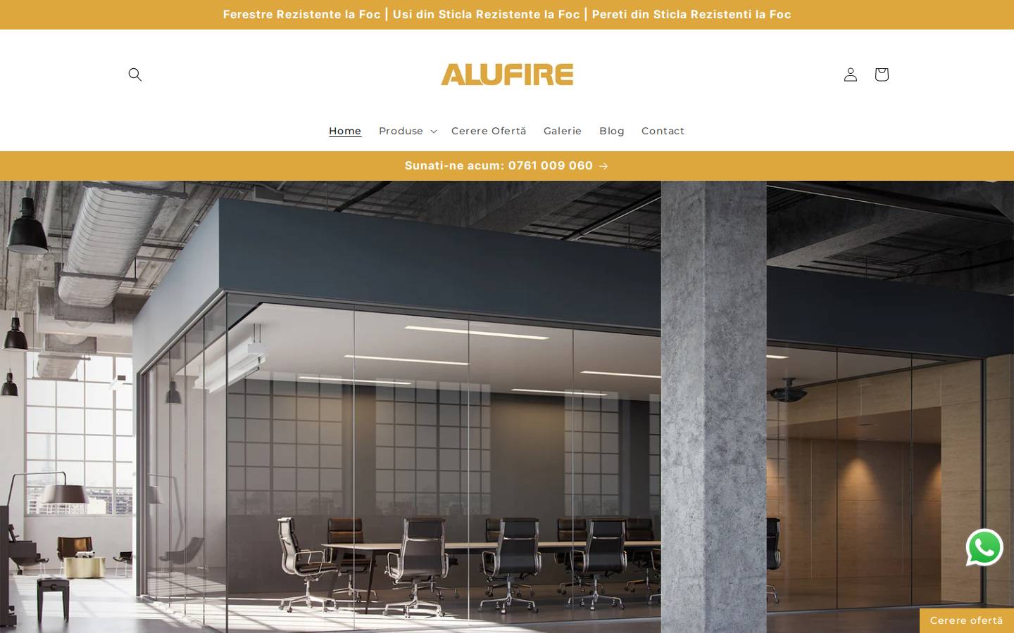 alufire.ro homepage screenshot