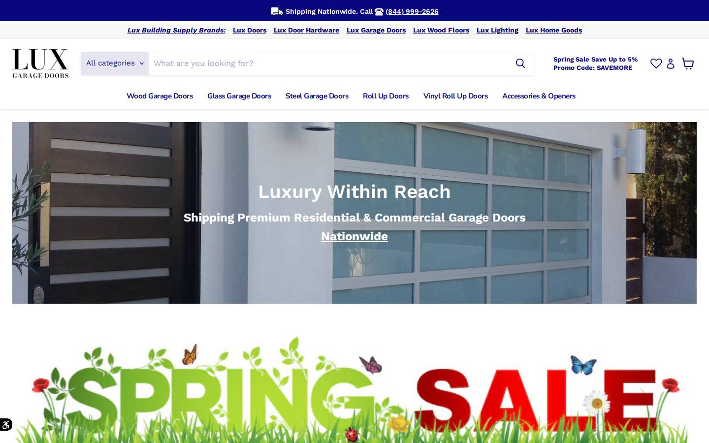 aluminiumglassgaragedoors.com homepage screenshot