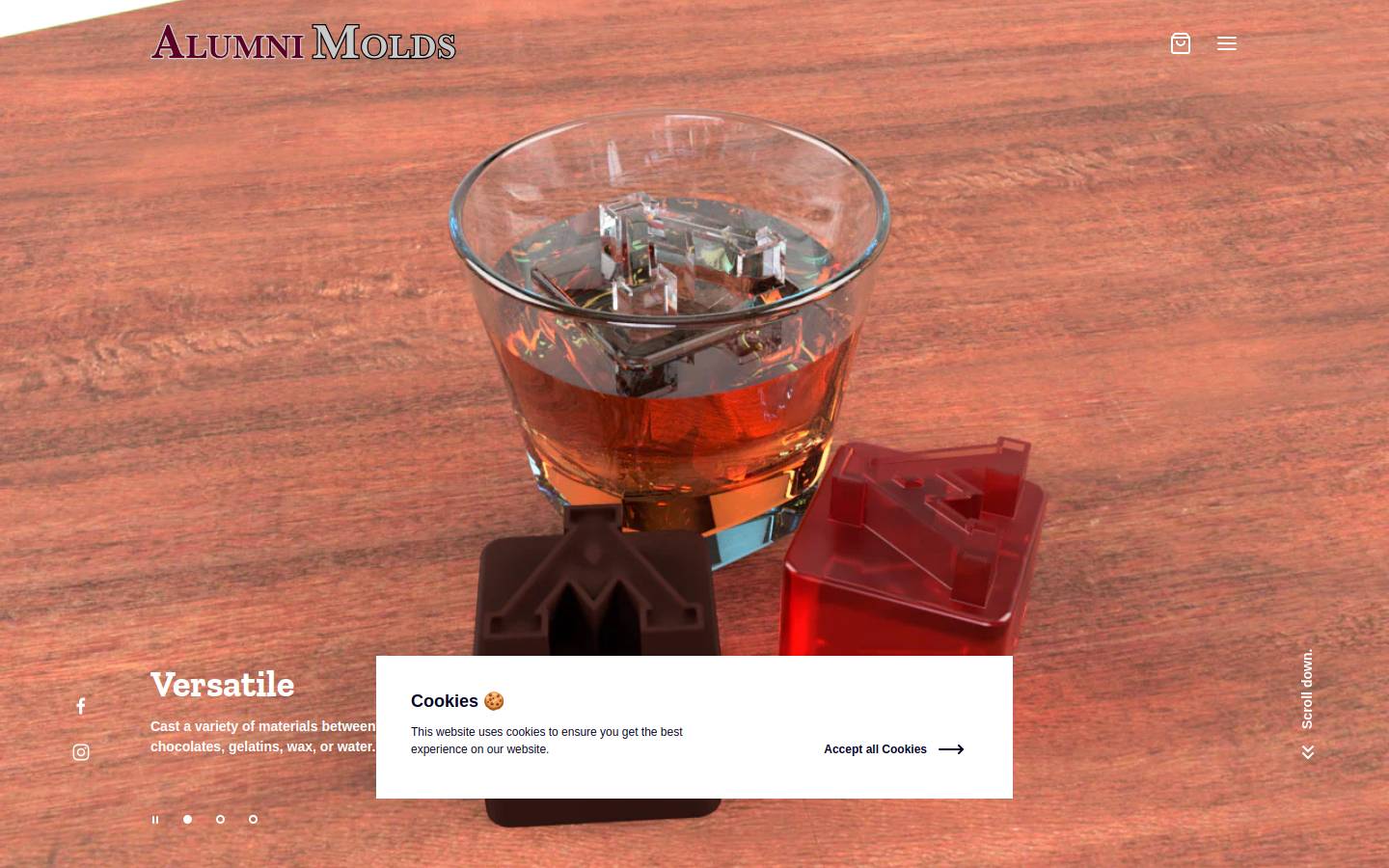 alumnimolds.com homepage screenshot