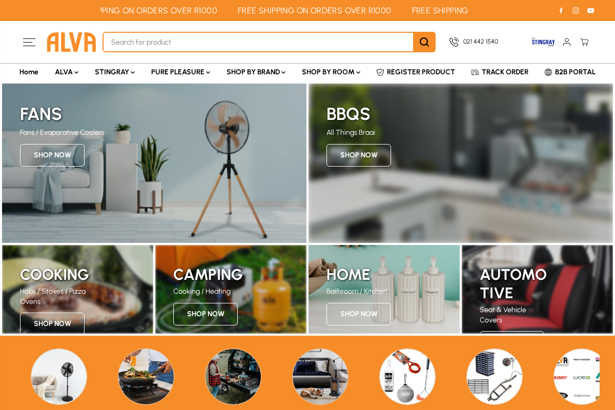 Alva Lifestyle homepage screenshot