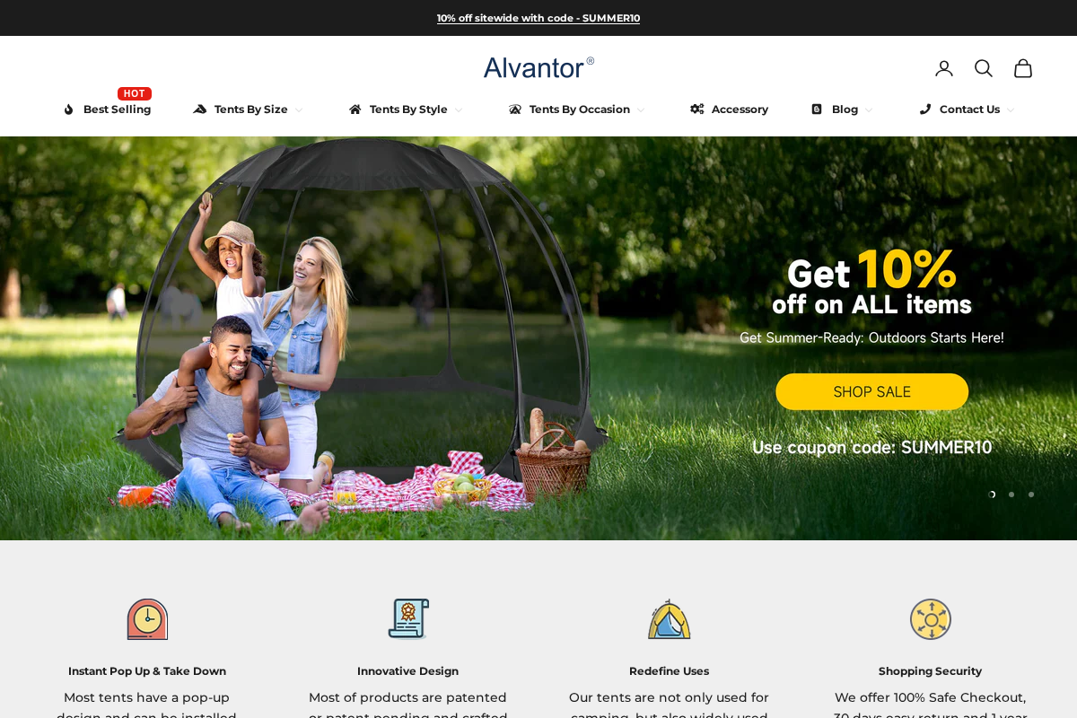 alvantor.com homepage screenshot