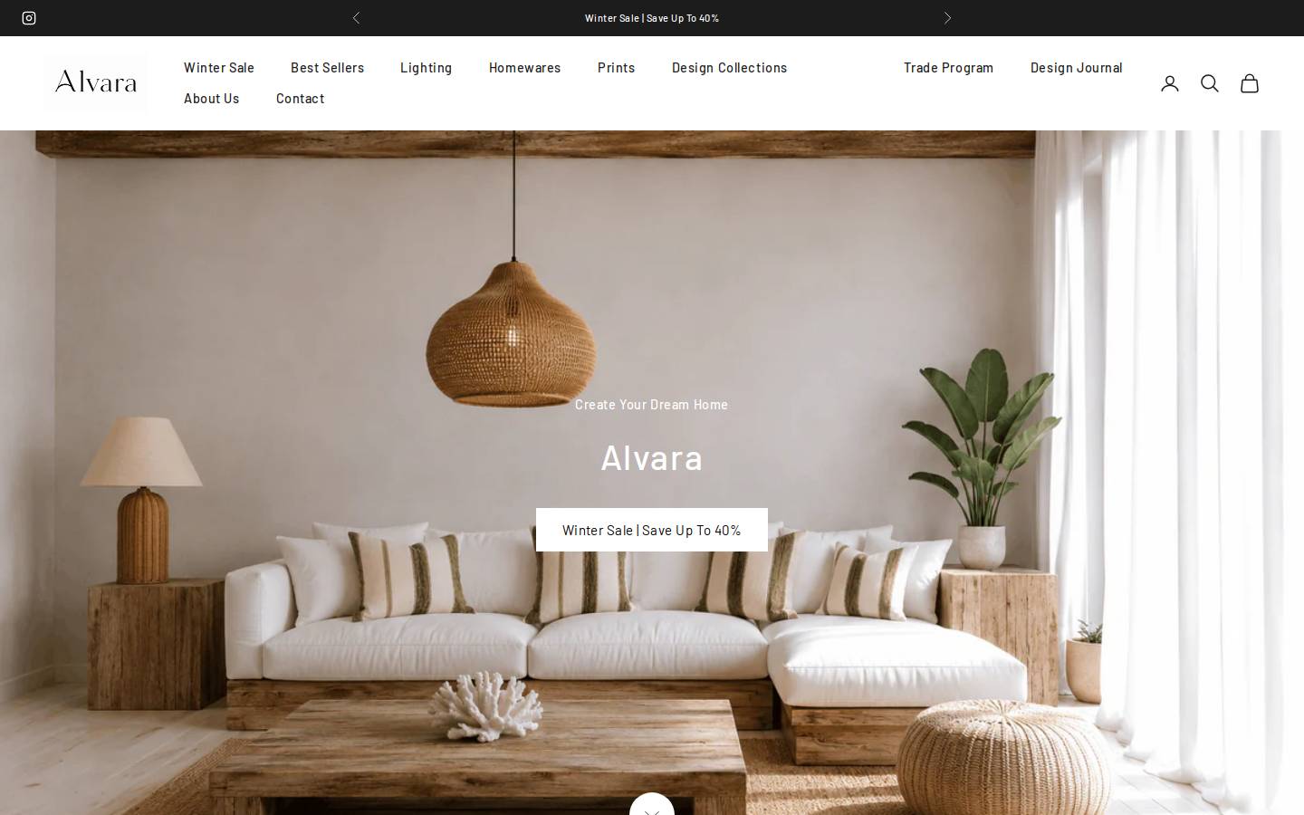 Alvara homepage screenshot