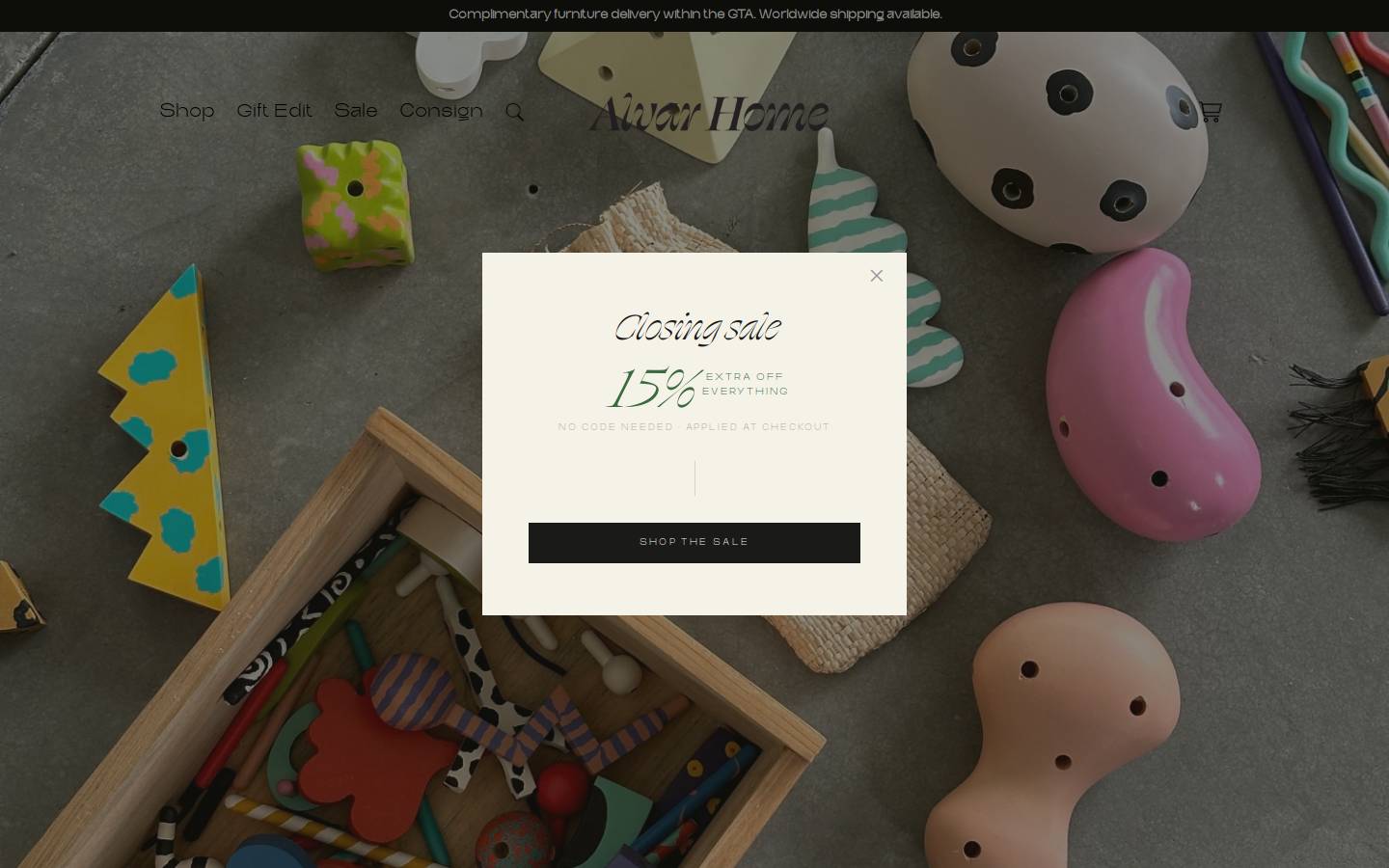 alvarhome.com homepage screenshot