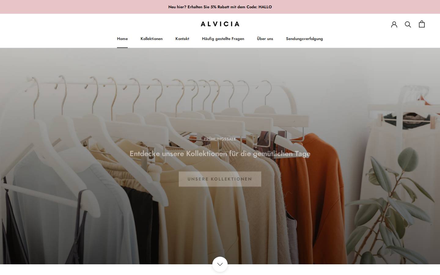 alvicia.com homepage screenshot
