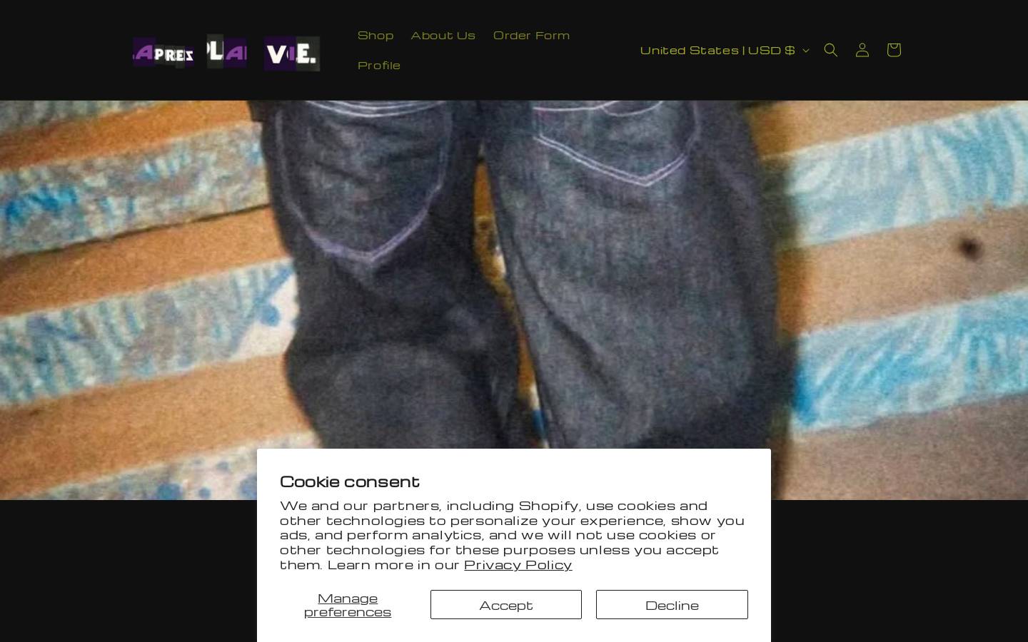 alvjeans.com homepage screenshot
