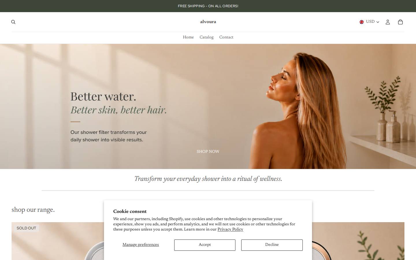 alvoura.com homepage screenshot