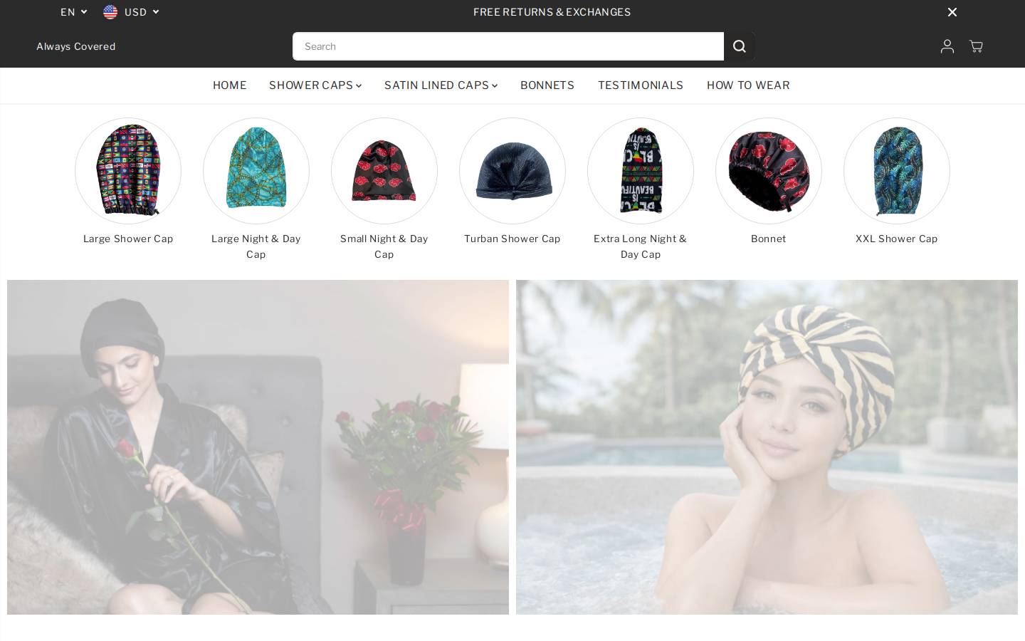 Always Covered homepage screenshot