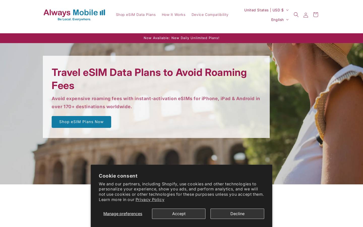 always-mobile.com homepage screenshot