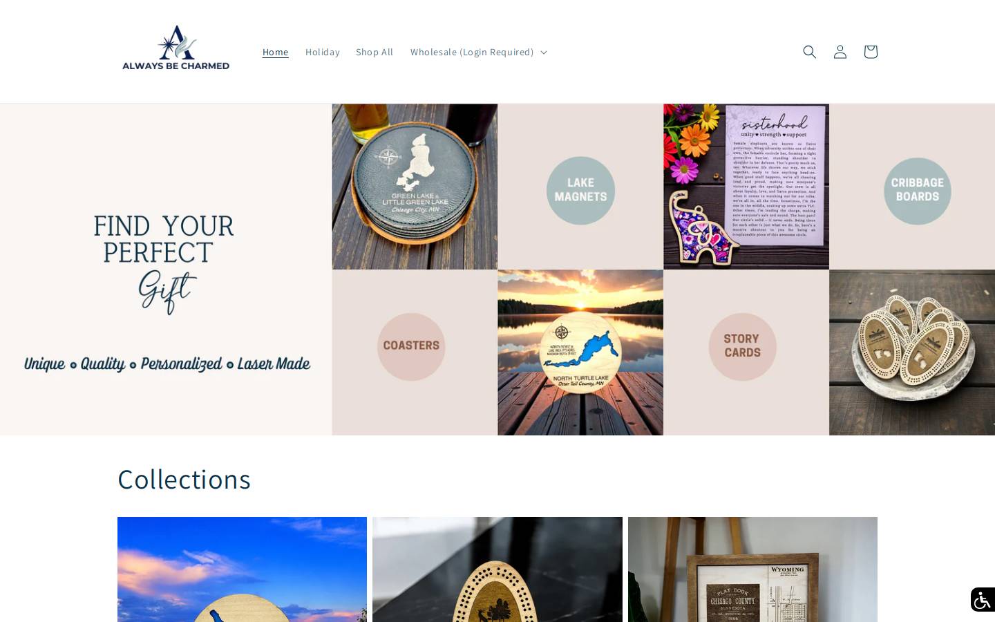 alwaysbecharmed.com homepage screenshot