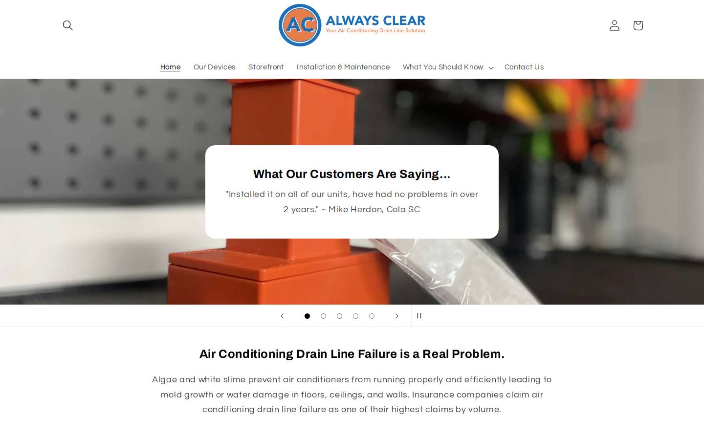 alwaysclear.com homepage screenshot