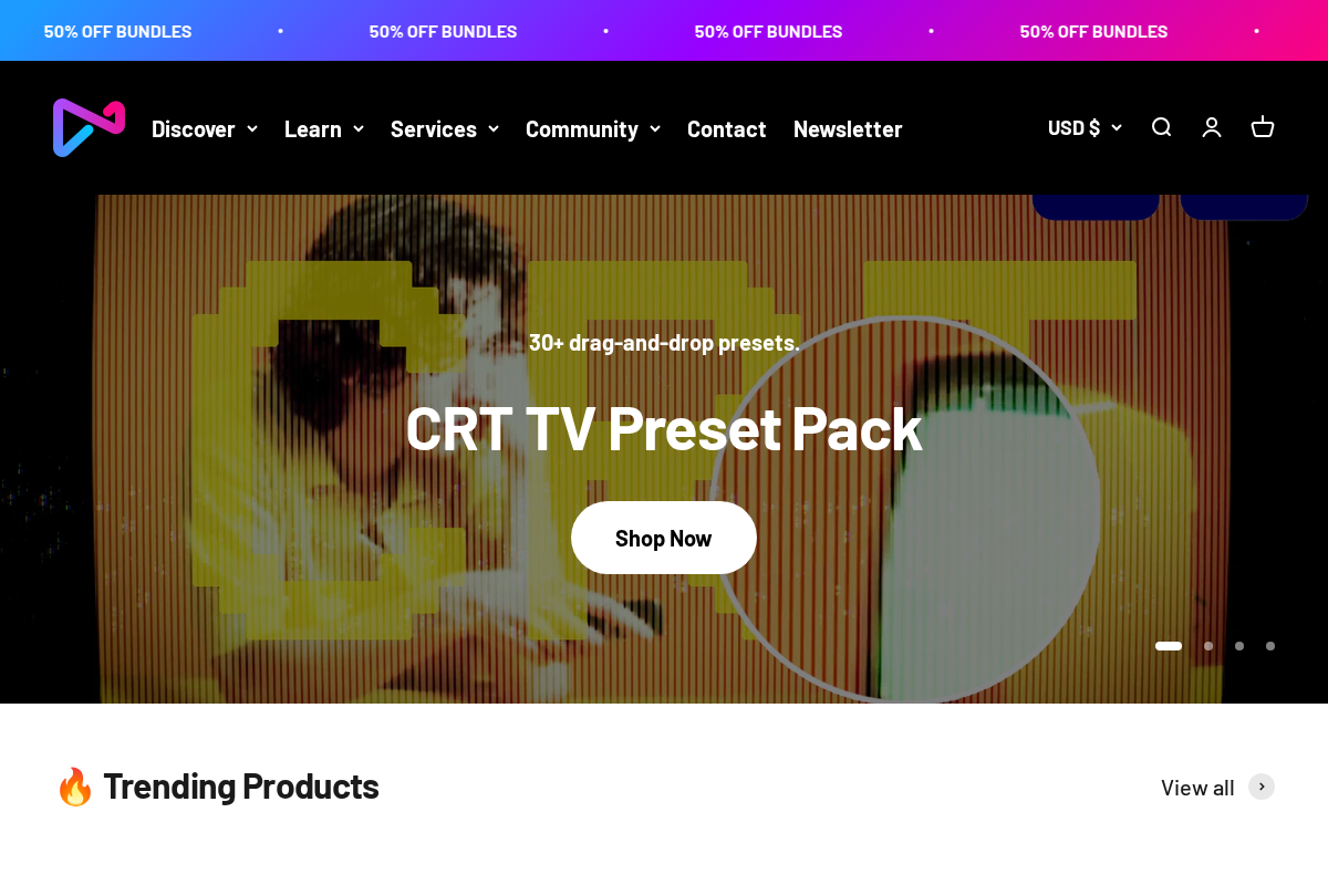 Always Creating homepage screenshot