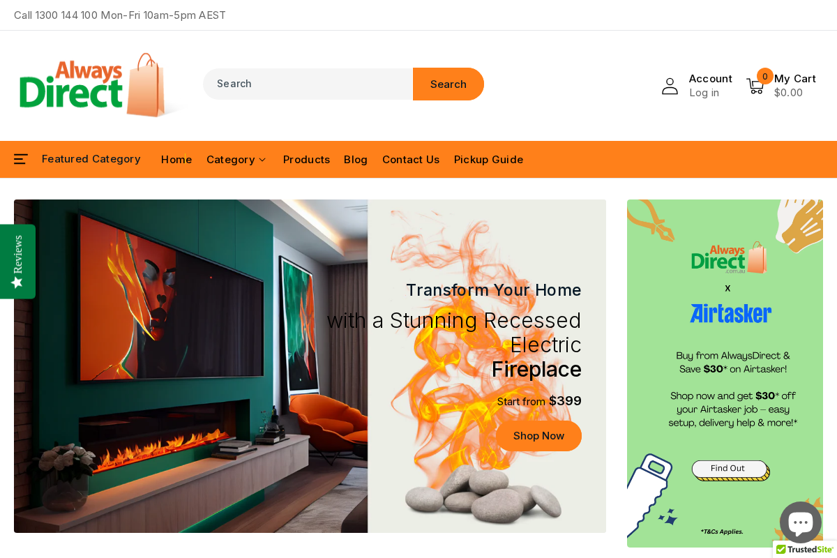 alwaysdirect.com.au homepage screenshot