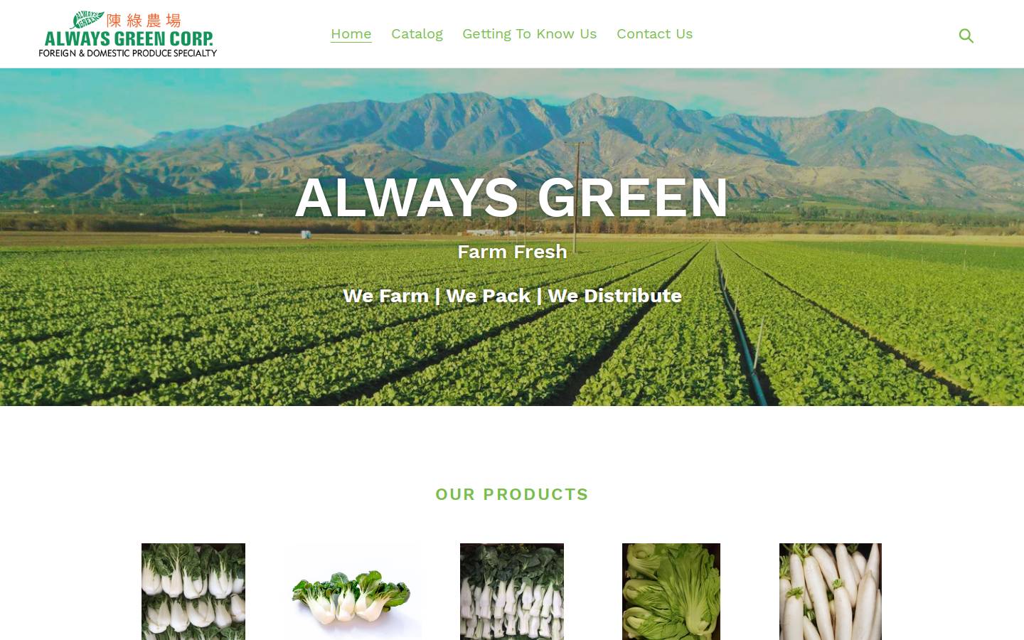 alwaysgreencorp.com homepage screenshot