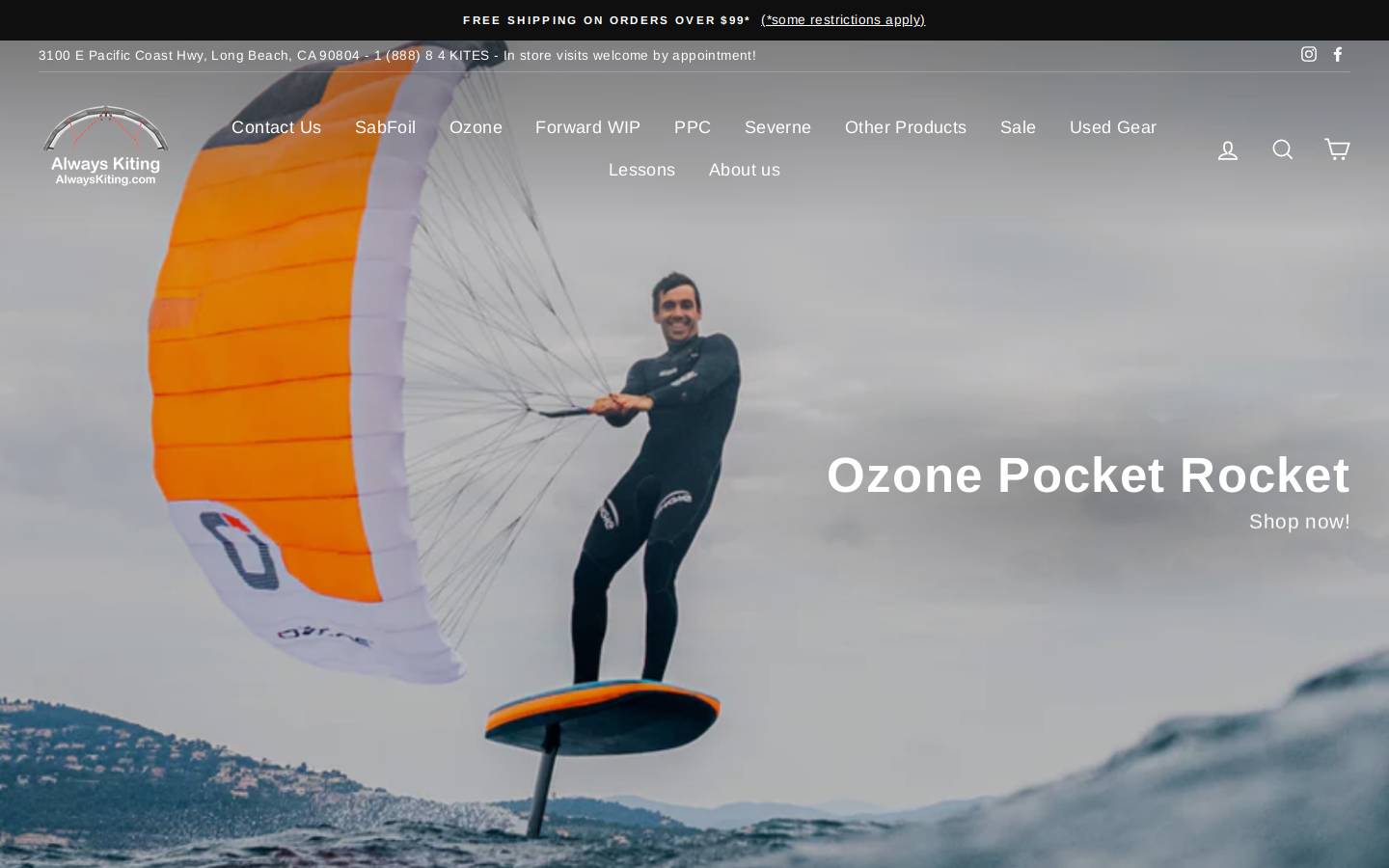 alwayskiting.com homepage screenshot