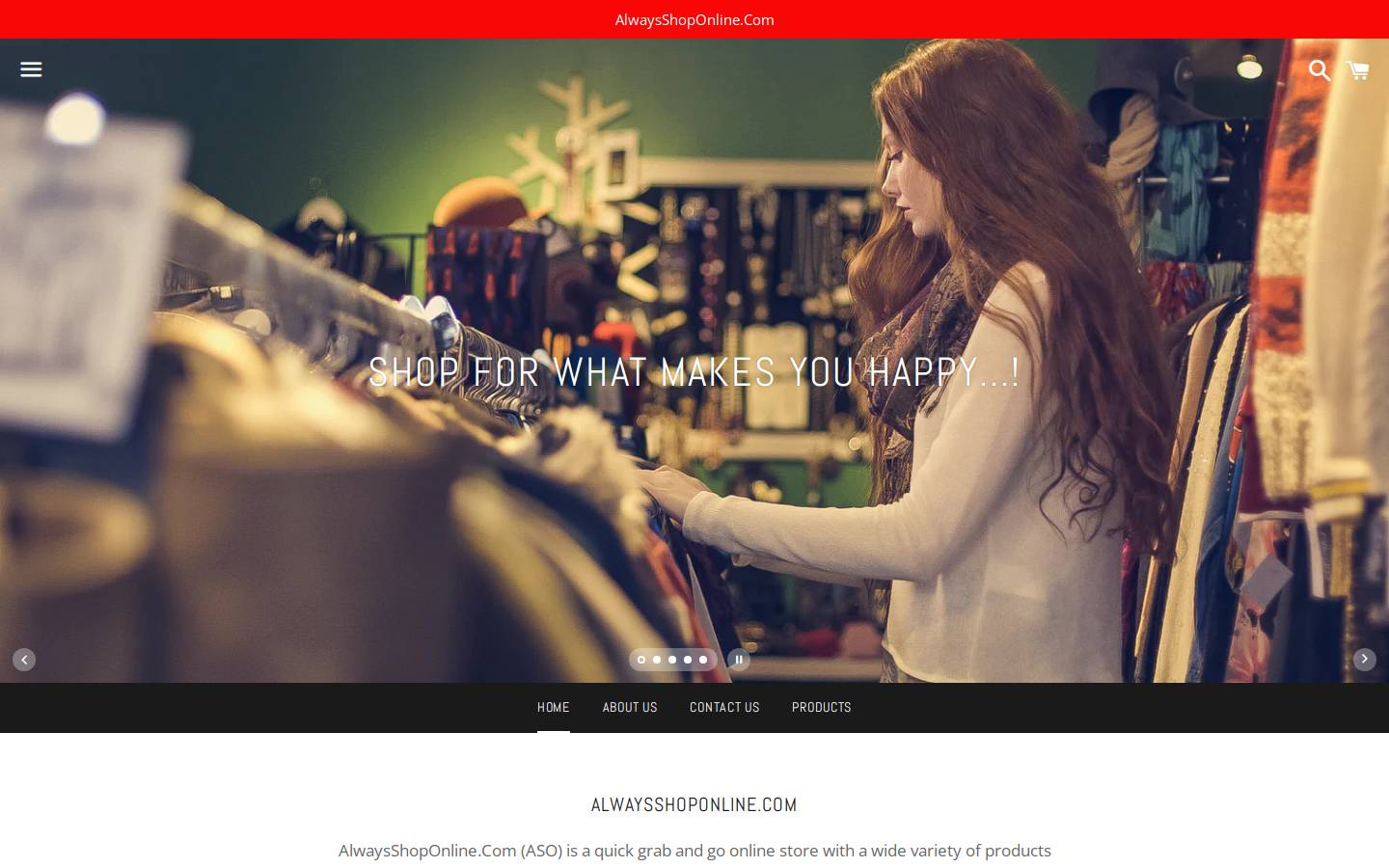 alwaysshoponline.com homepage screenshot