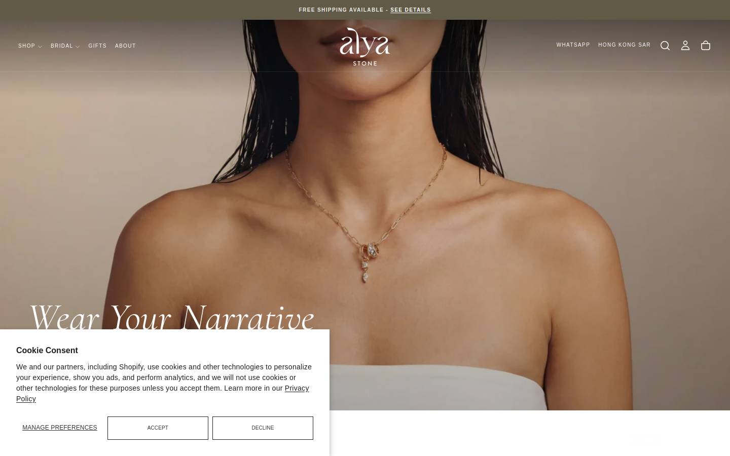alyastone.com homepage screenshot