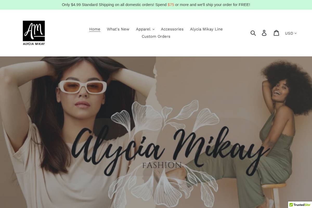 alyciamikay.com homepage screenshot