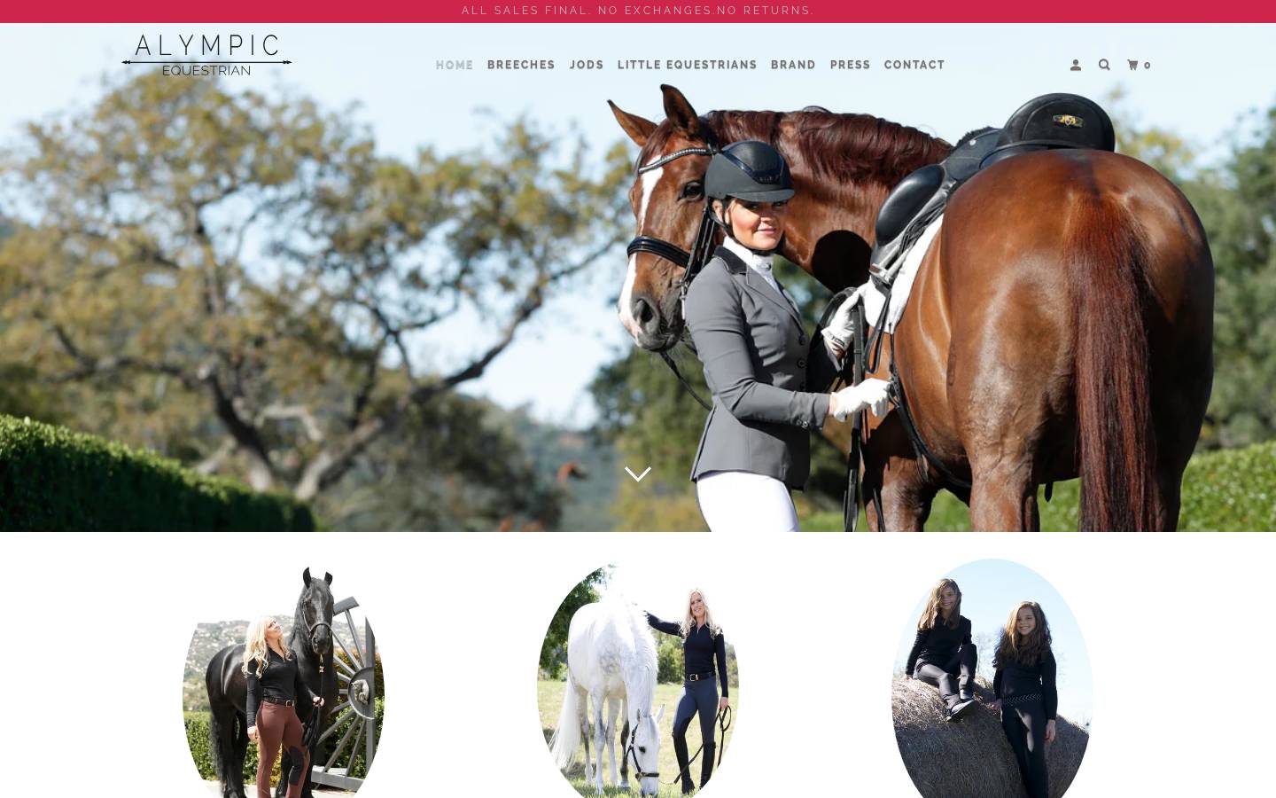 alympicequestrian.com homepage screenshot