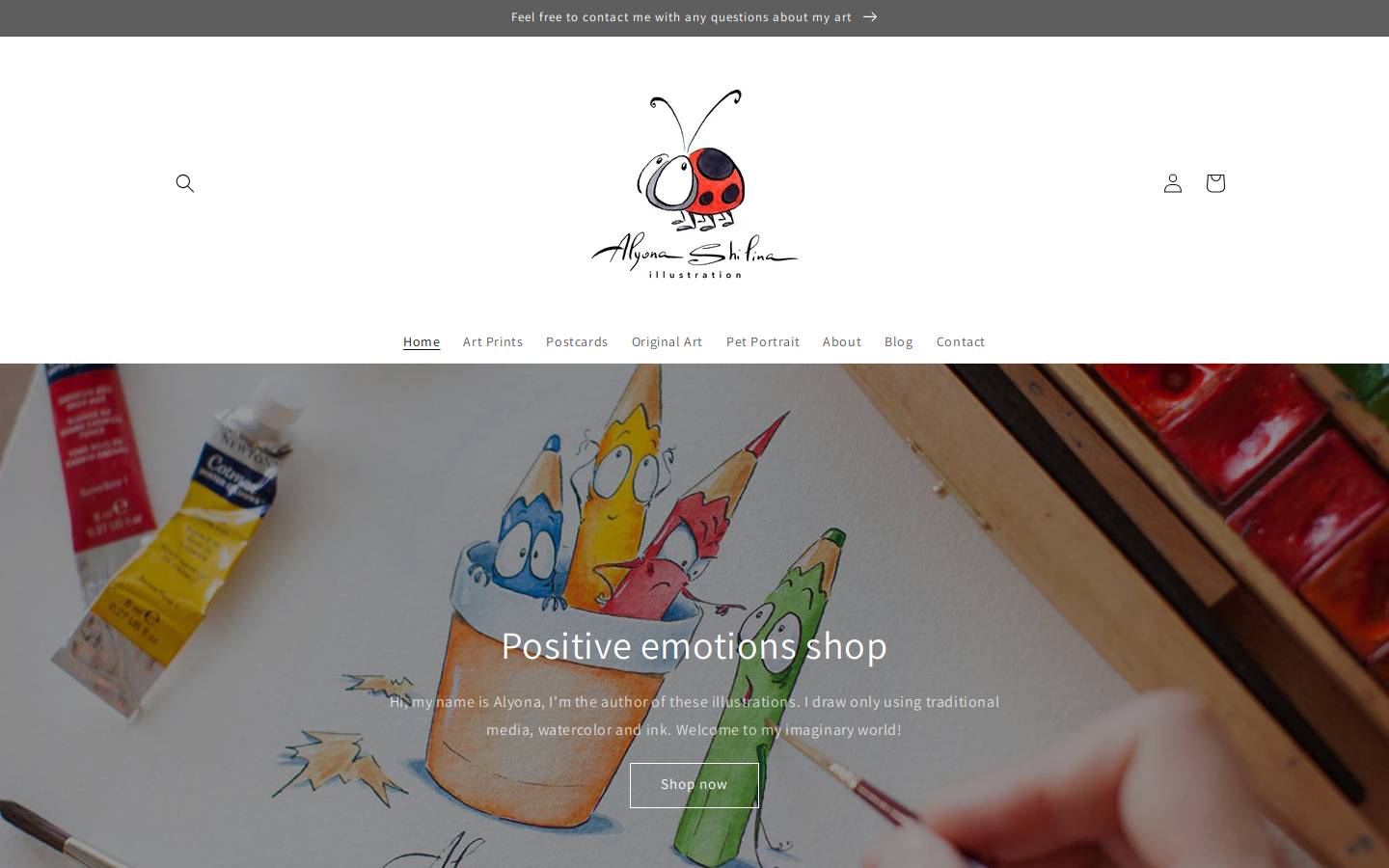 alyonashilina.com homepage screenshot