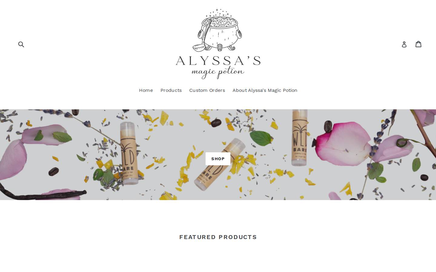 alyssasmagicpotion.com homepage screenshot