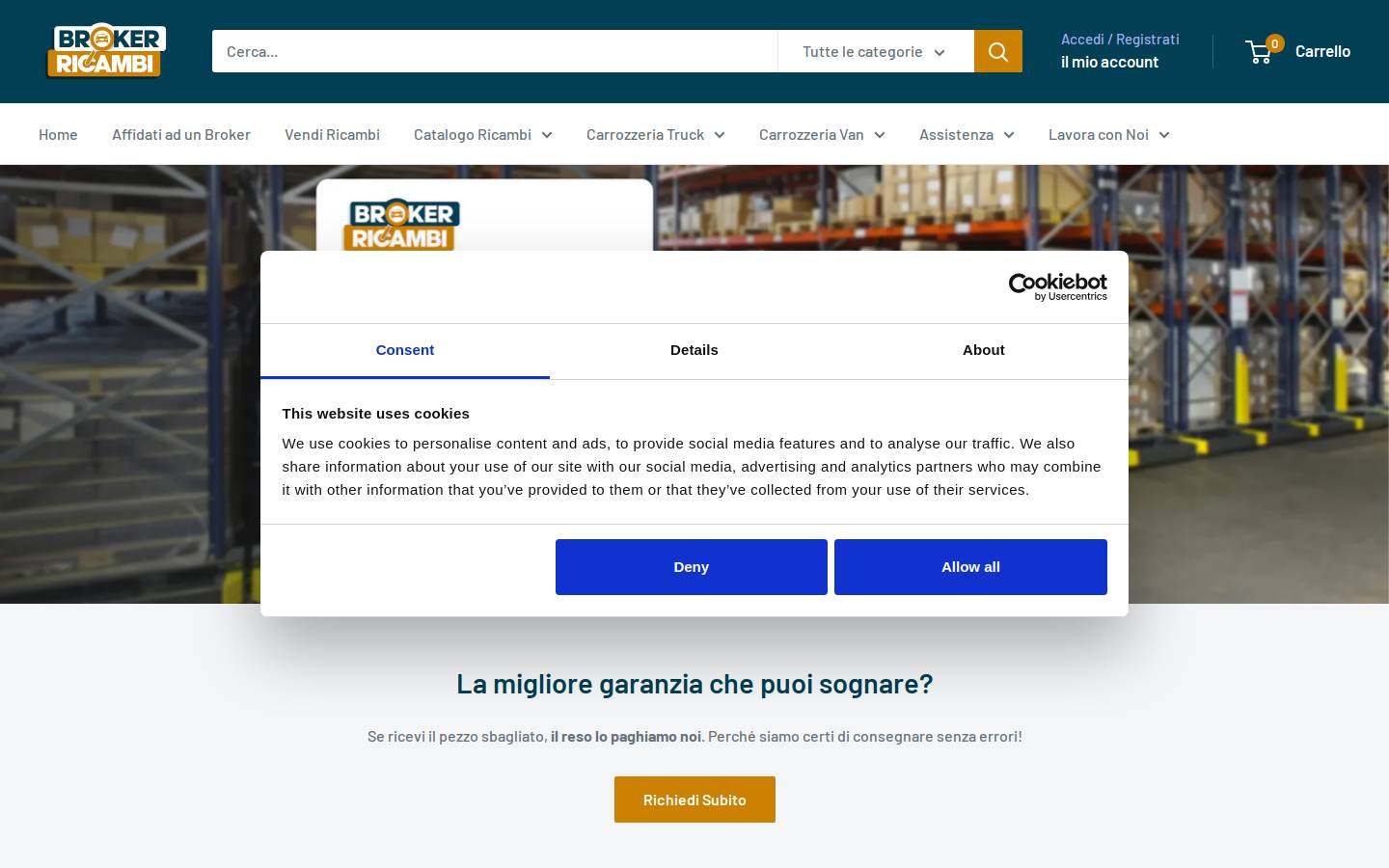 alzacristallo.com homepage screenshot