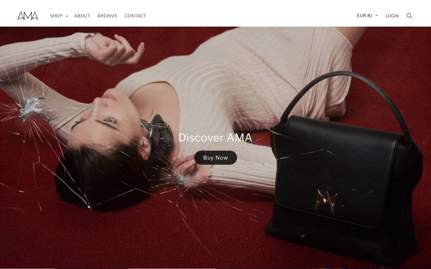 ama-bags.com homepage screenshot