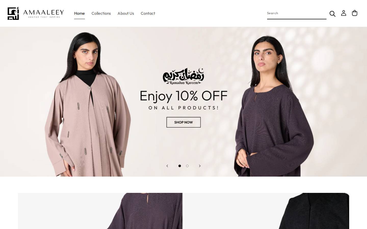 amaaleey.com homepage screenshot