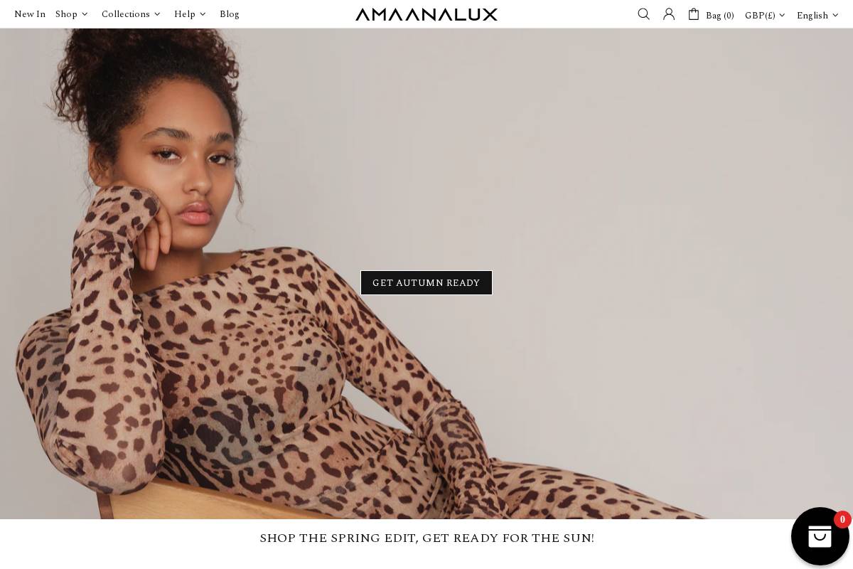 AMAANALUX homepage screenshot