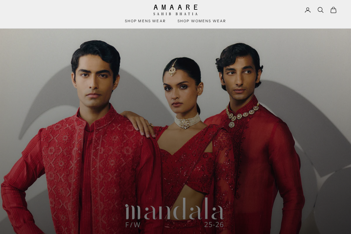 Amaaré homepage screenshot