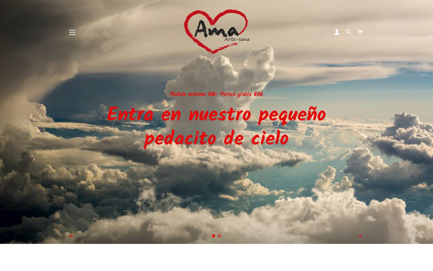 amaartesana.com homepage screenshot