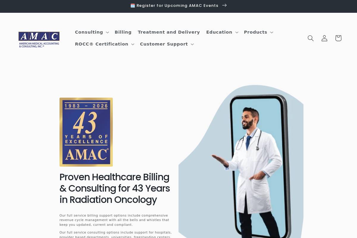 AMAC® homepage screenshot