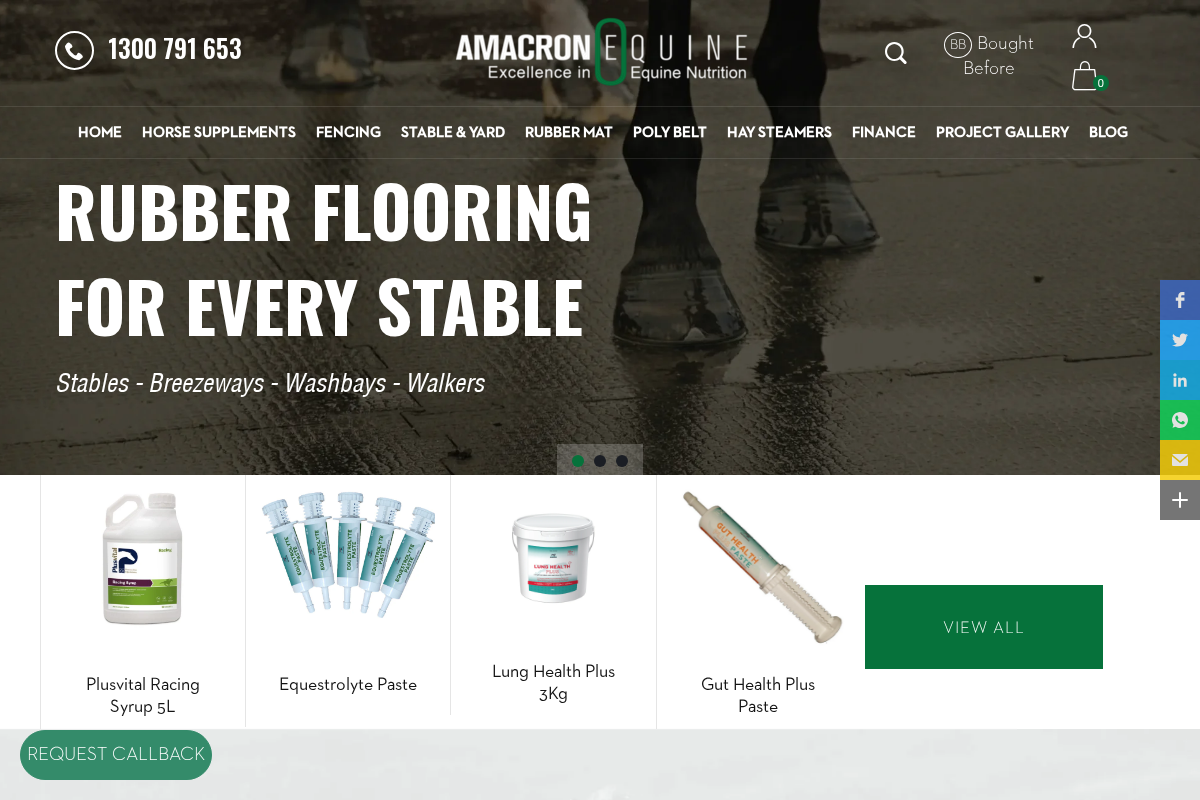 AmacronEquine homepage screenshot