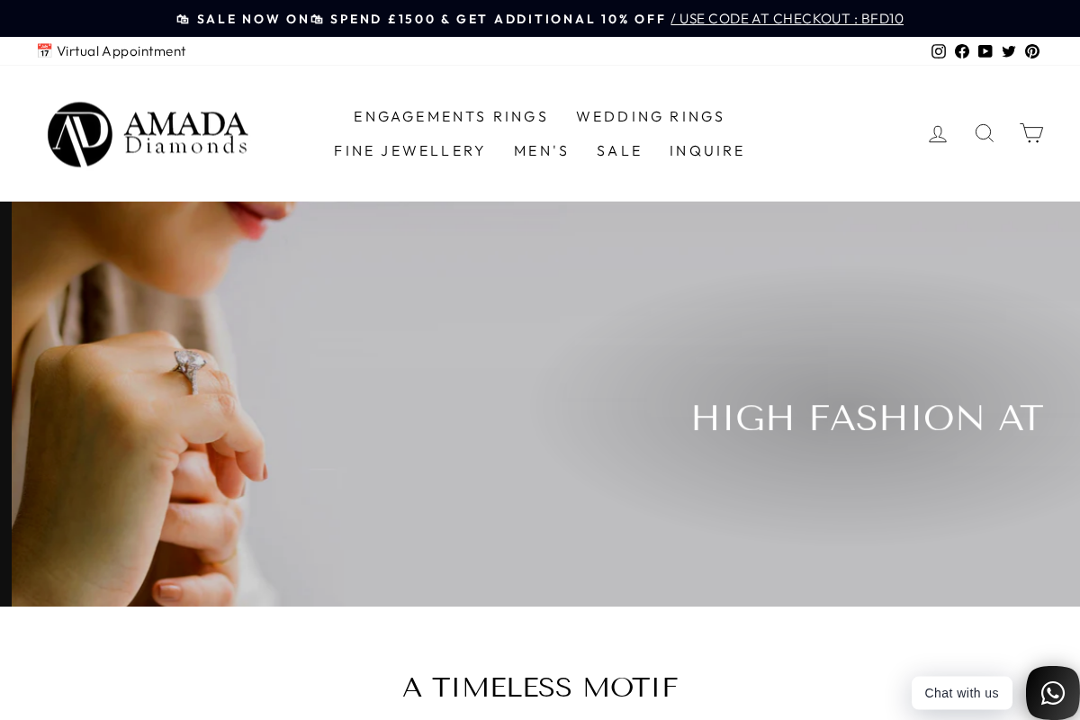 Amadadiamonds homepage screenshot
