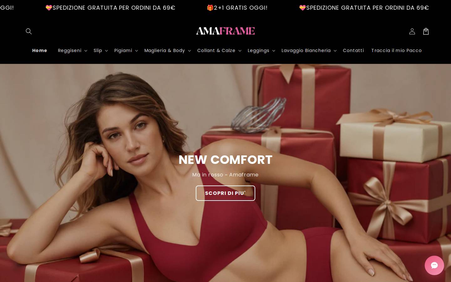 Amaframe homepage screenshot
