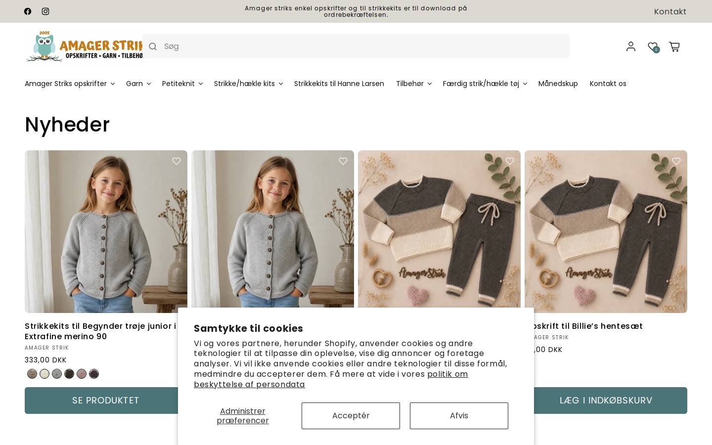 Amager Strik homepage screenshot