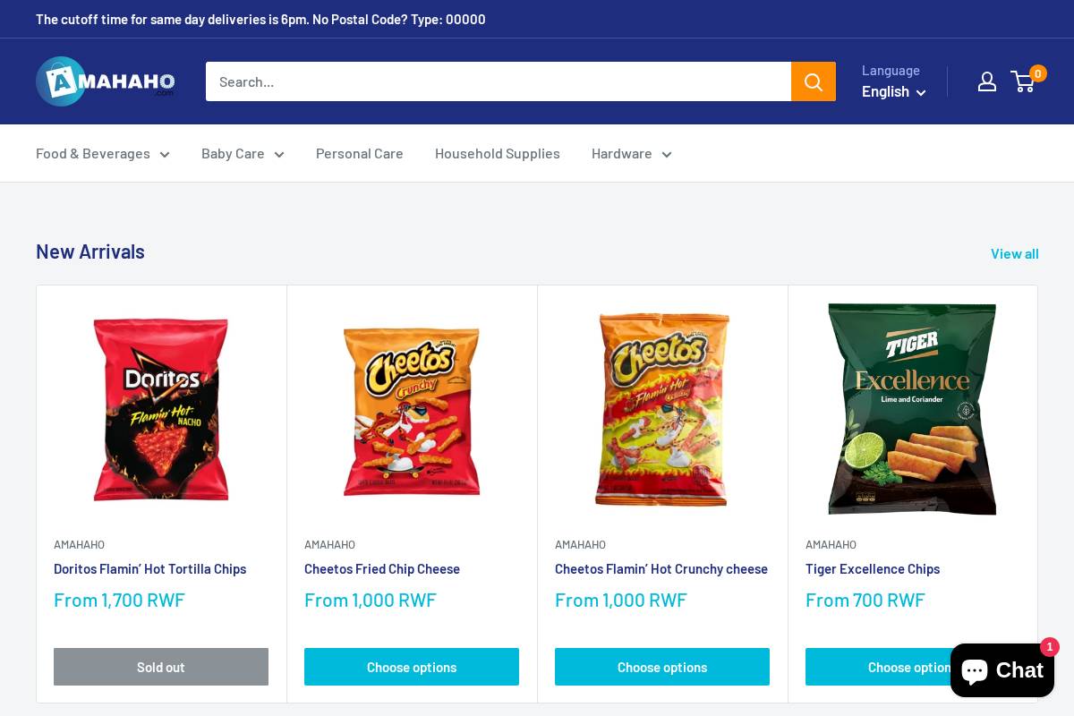 amahaho.com homepage screenshot