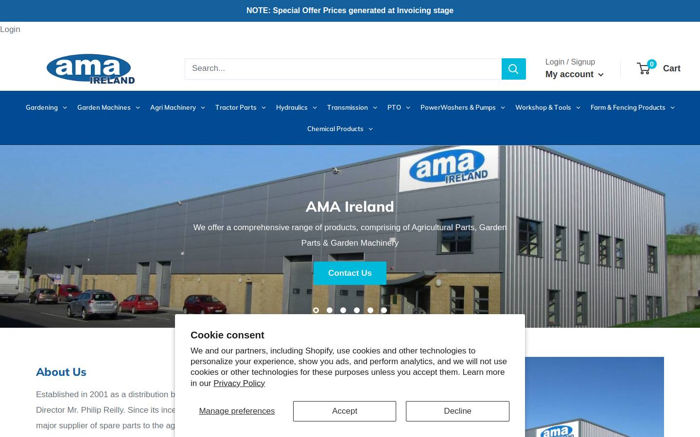 amaireland.ie homepage screenshot