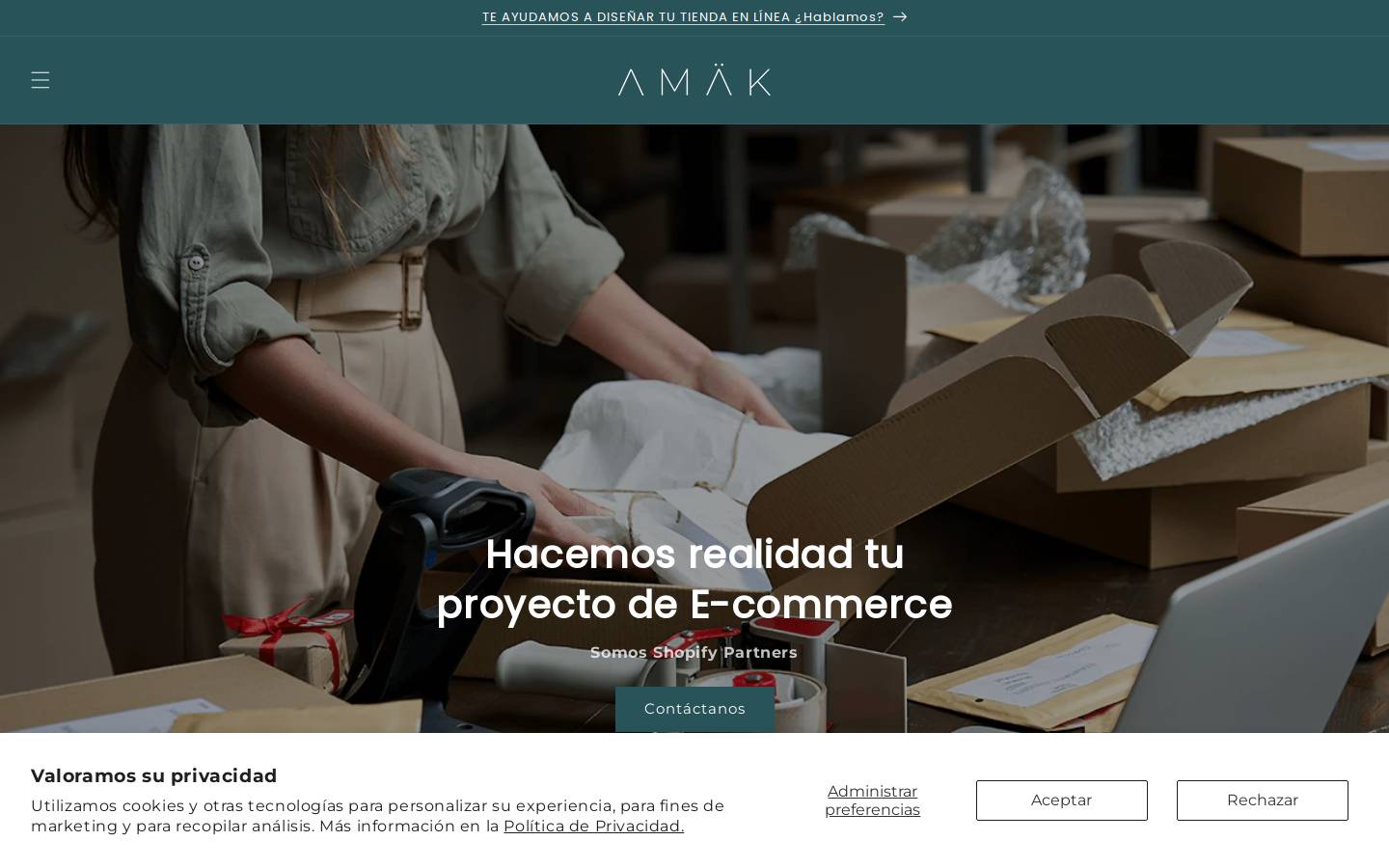 amakmarketing.com homepage screenshot