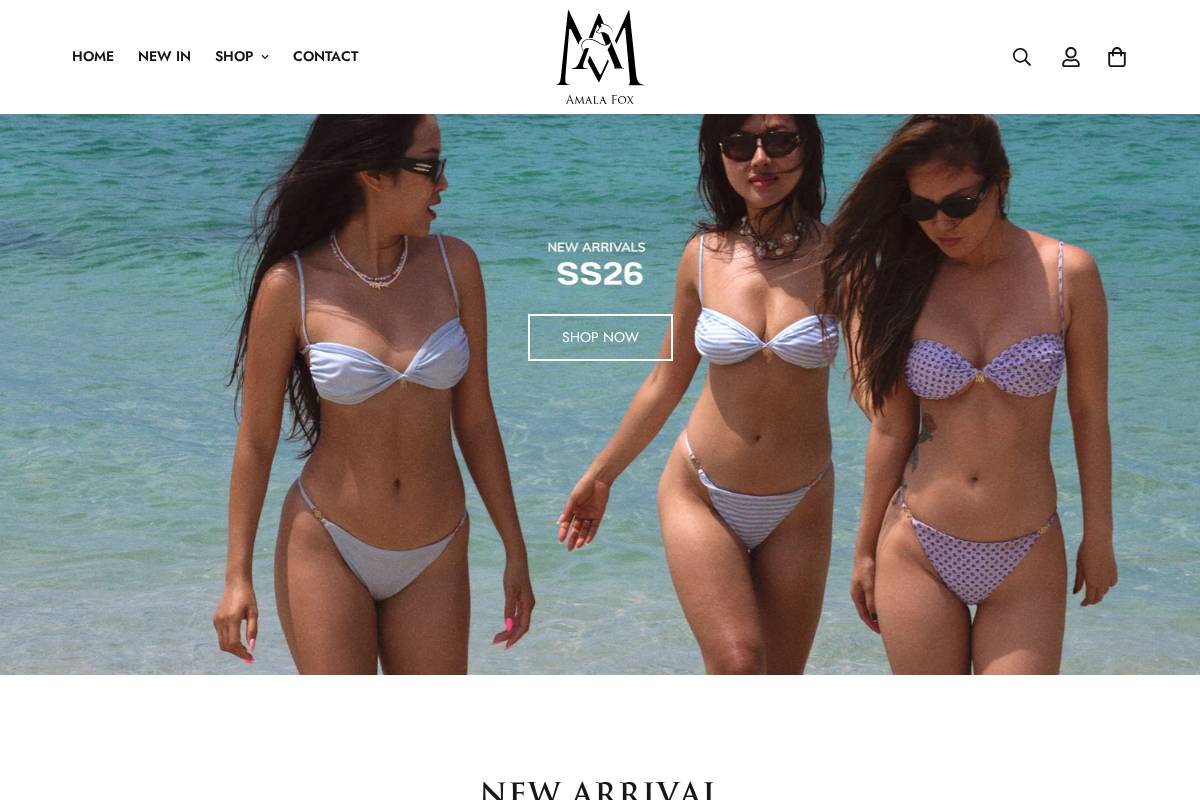 amalafox.com homepage screenshot