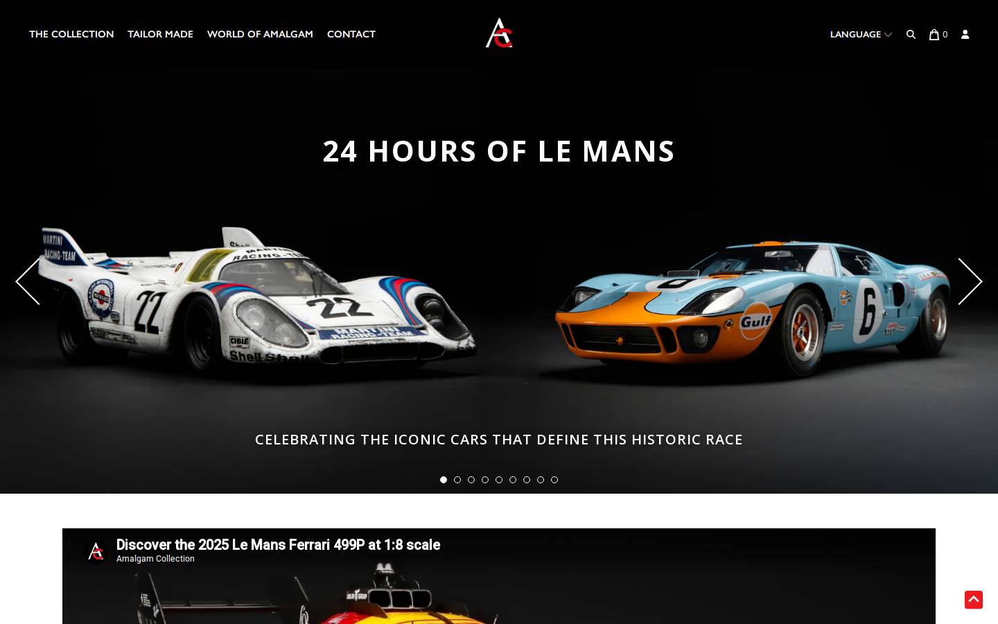 Amalgam Collection homepage screenshot